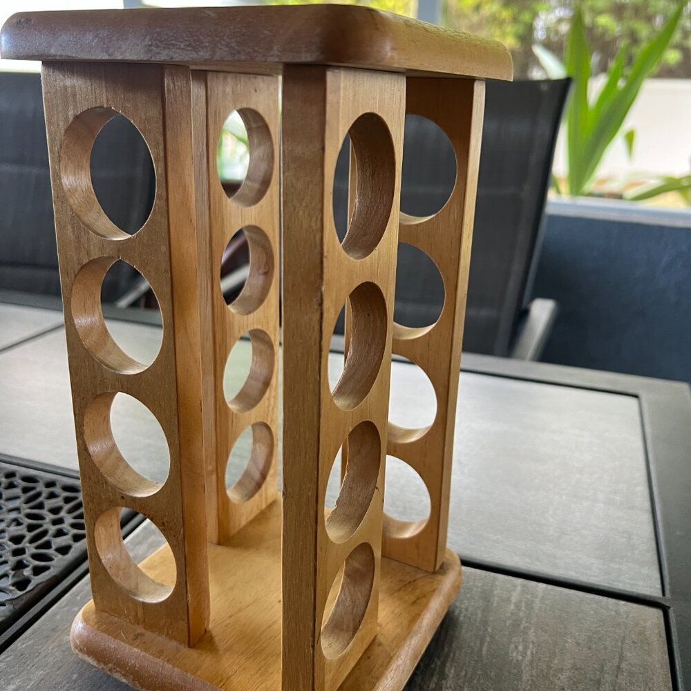 Cute Solid Wood Spice Rack - Picture 3 of 5